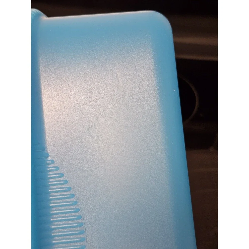 Blue Tupperware Microwave Pasta Maker Spaghetti Cooker #6775A W/ Lid #7209A EUC